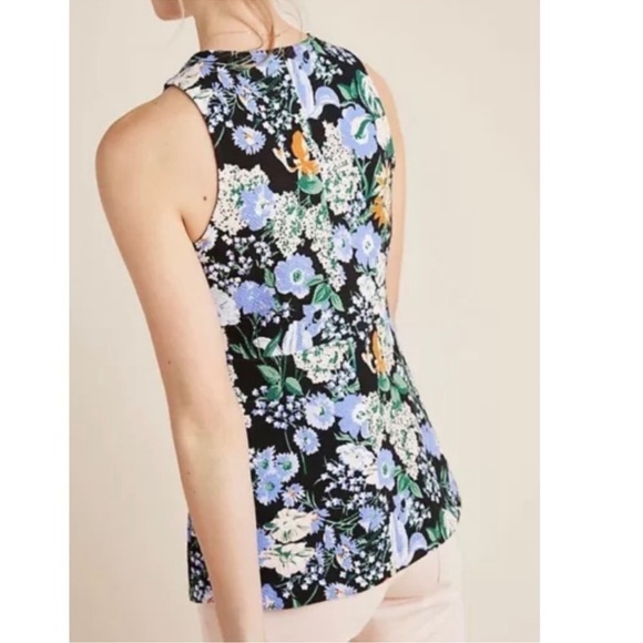 Anthropologie Maeve Brenner Floral Peplum Top Small - Picture 3 of 10